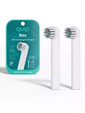 🪥 Quip Rev Toothbrush Heads (2 Pack, Soft)